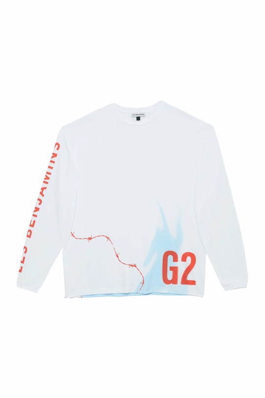 G2 x LB White Longsleeve T-Shirt