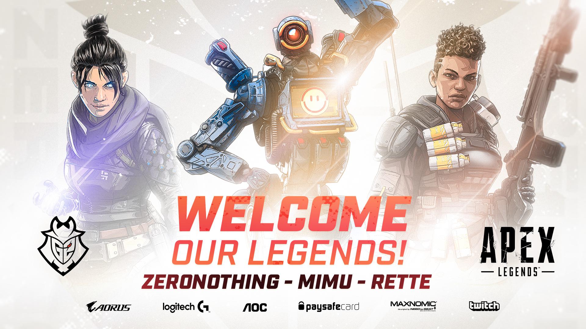 Apex Legends Rostser WELCOMING OUR NEW APEX LEGENDS TEAM! – G2 Esports